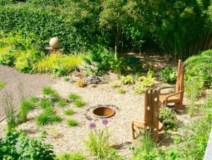 A newly graveled area in Heather’s garden 2015